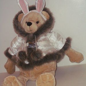 Bath & and Body Works 'Hi, I'm Bunny' 17" Plush Bear-Bunny Faux Fur Trimmed Coat